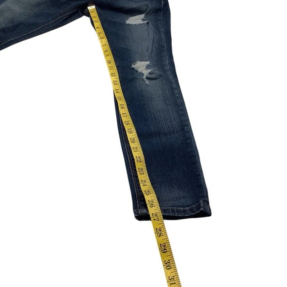 Refuge Distressed Jeans Womens Size 4 Reg Blue Denim Skinny Mid-Rise - Picture 9 of 10